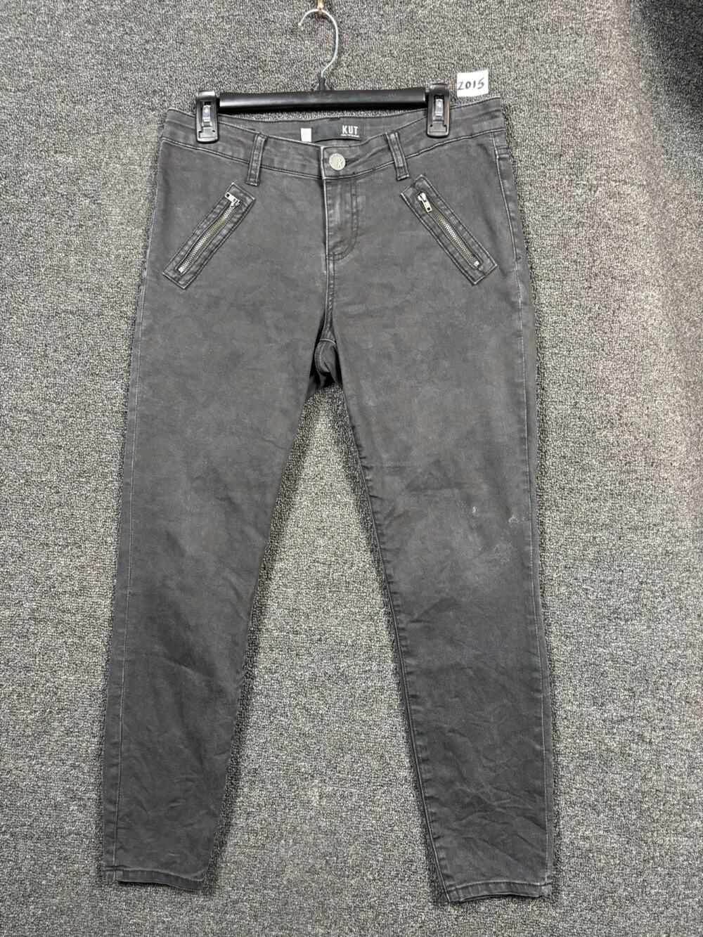 Kut From The Kloth Connie Ankle Jeans Women's Size 6 Black Stretch Skinny Denim